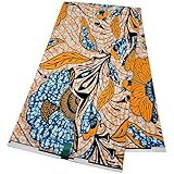 African Fabric-100% Cotton Ankara Wax Printed Fabric, 6 Yard Printed Wax Cloth African Kente Fabric for Party Dress，DIY Crafts, Garment Accessories (3Y2-1)