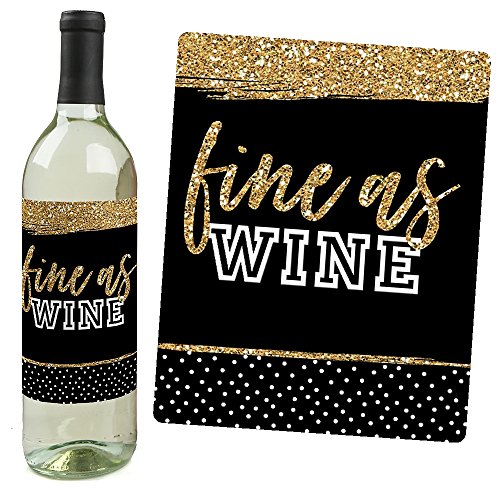 Pegatinas para botellas de vino para personalizar tus reencuentros con amigos (Pack de 4) 4