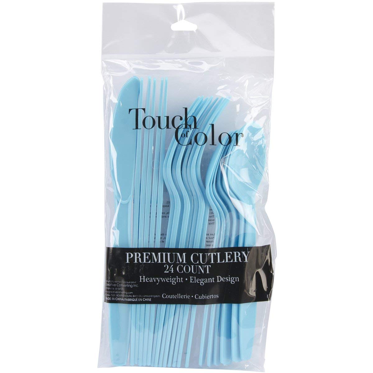 Bermuda Blue Assorted Plastic Cutlery - 24 Pcs