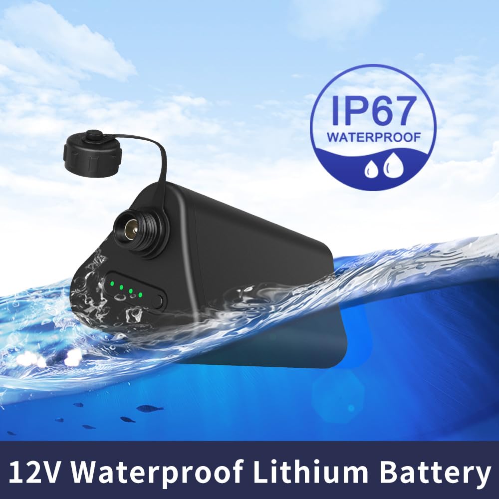AFTERTECH PACCO BATTERIA PILA IMPERMEABILE WATERPROOF 12V 3000mAh 3Ah RICARICABILE AL LITIO IP67 98x54x50mm G1D1