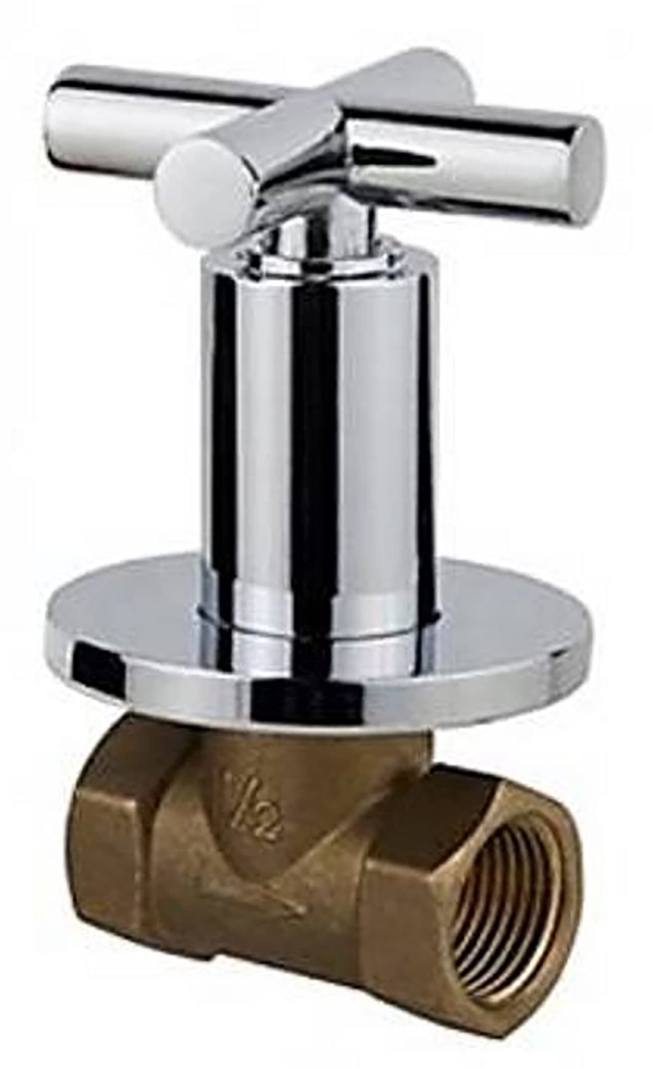 Vanne globe Aloni en laiton pour bidet encastré et WC élégant