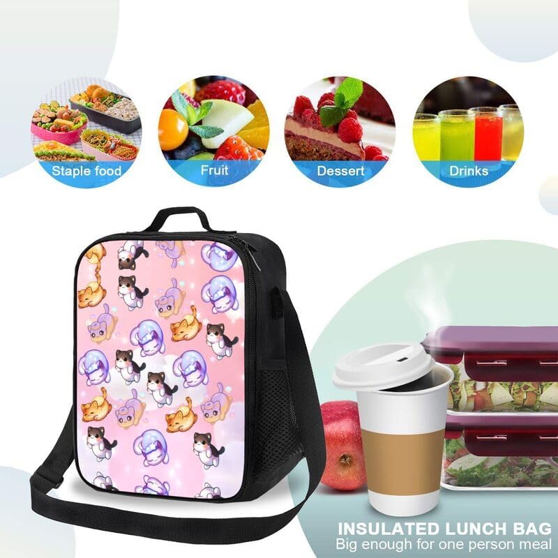 Cartoon Lunch Bags For Boys Girls Lunch Boxes Reusable Insulated Lunchbag With Water bottle Holder Handbags Tote Bag (style-1)