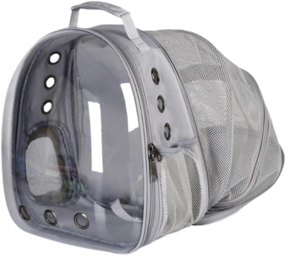 犬 クレート犬 キャリークレート ペットバックパックキャリア拡張可能換気透明ペット犬バックパック大型猫ハイキング旅行 猫 キャリーケ