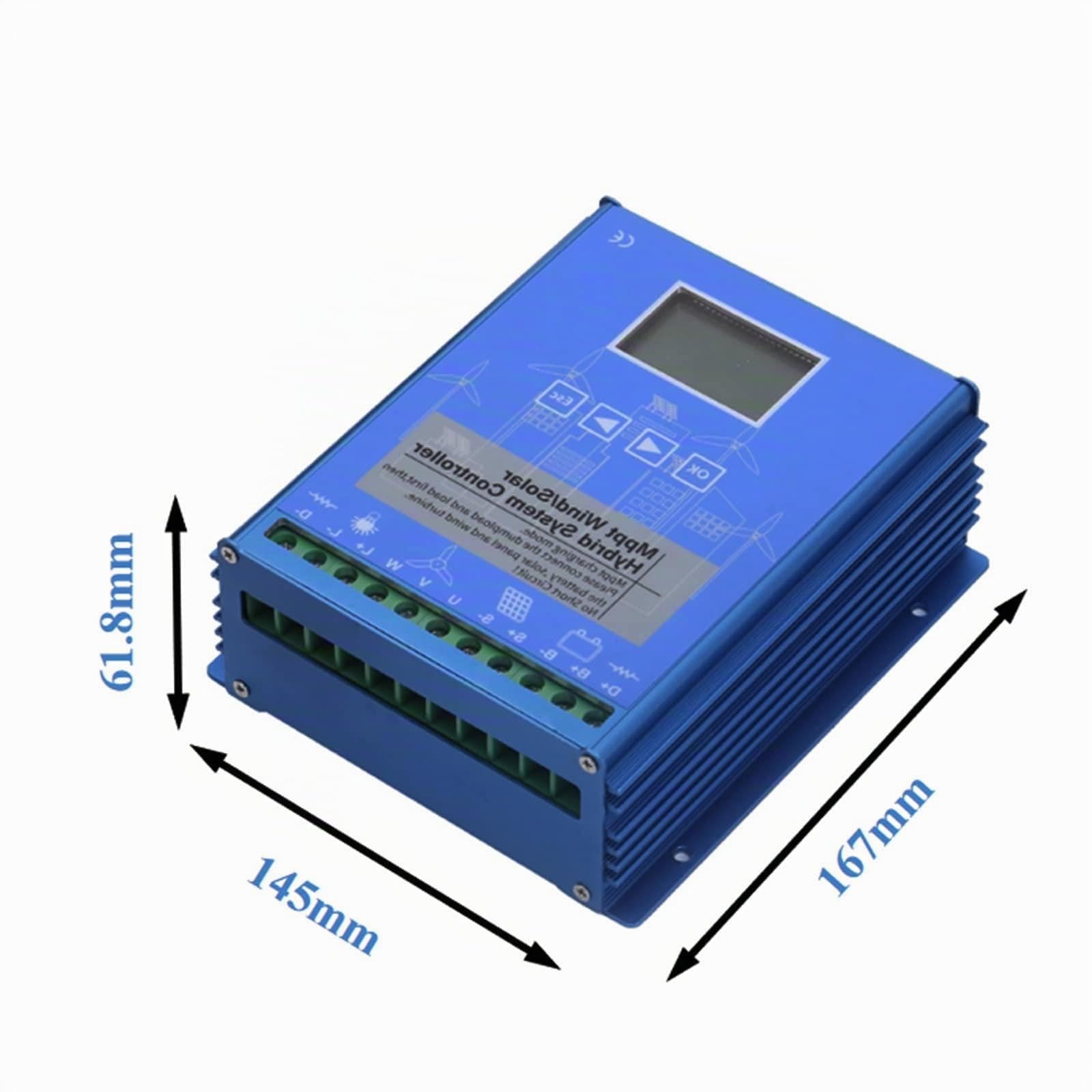 8000W Windkraftanlage Freie Energie-Windmühle mit vertikaler Achse, Windturbinengenerator Hybrid-Laderegler,48V