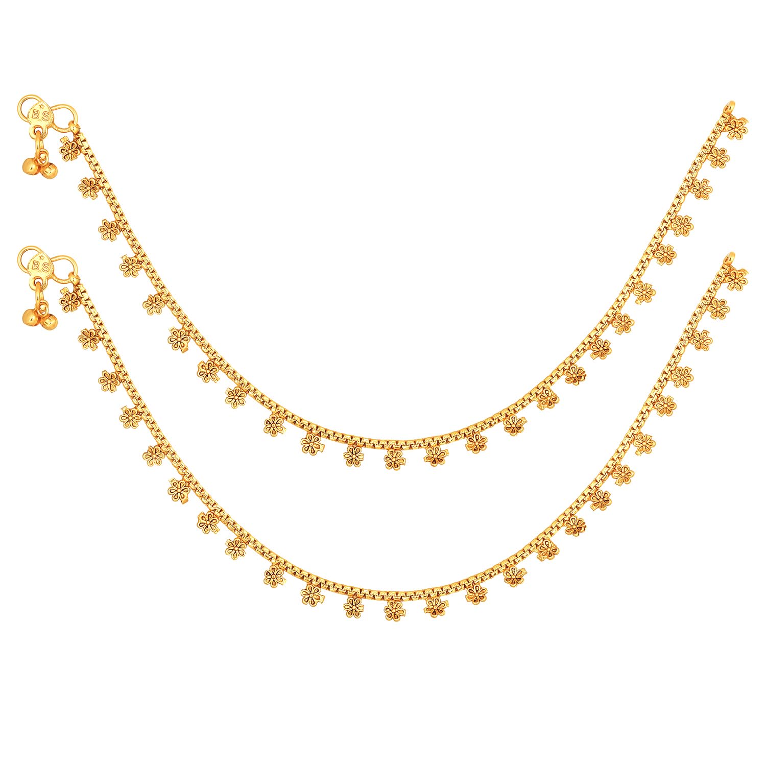 Peora Gold Plated Thin Anklet Fancy Payal Stylish Jewellery Gift for Women & Girls (B0DDKLN66Q) Amazon Price History, Amazon Price Tracker