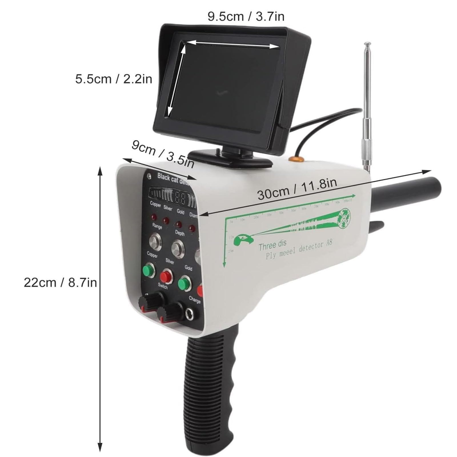Detector de metales profesional, mayor precisión, 4 modos para detección de metales, pantalla LCD, herramientas multifuncionales de descubrimiento de metales, impermeable y portátil, buscador de