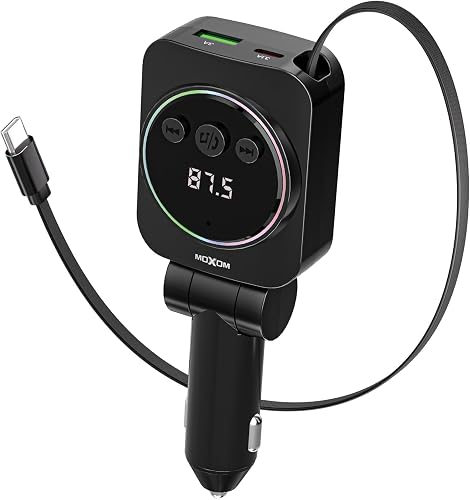 Moxom 5-in-1 Reverie Car Charger with Type-C Cable