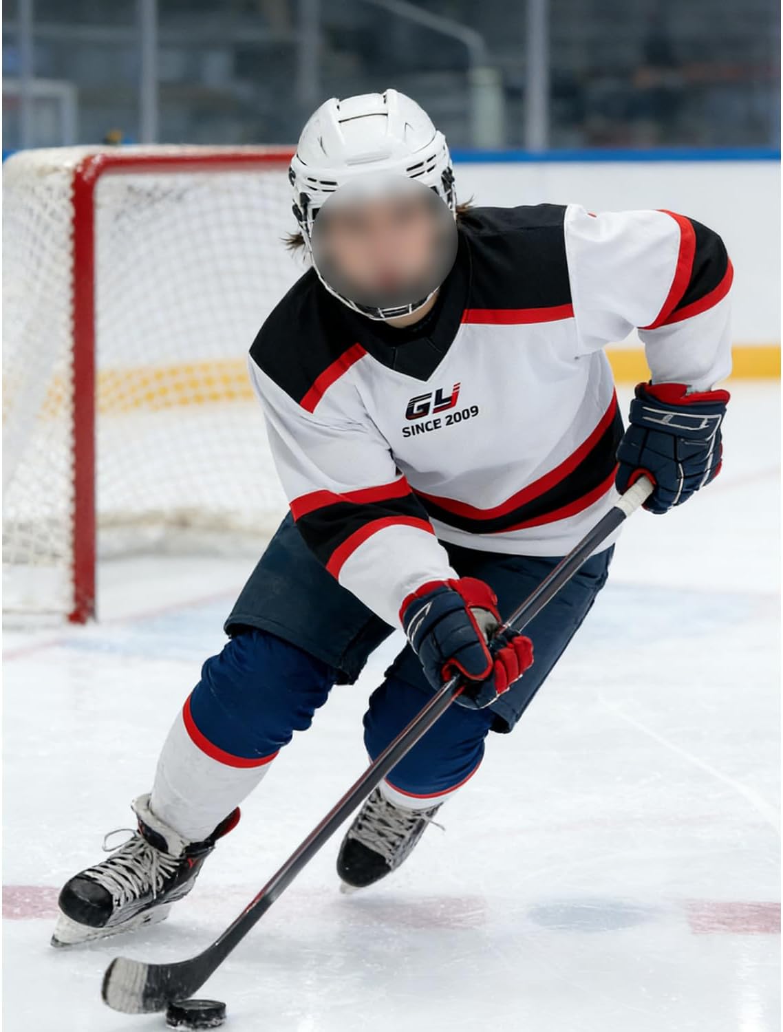 GY Ice Hockey Practice Jersey League Jersey for Boys/Junior/Youth/Black/White/Red