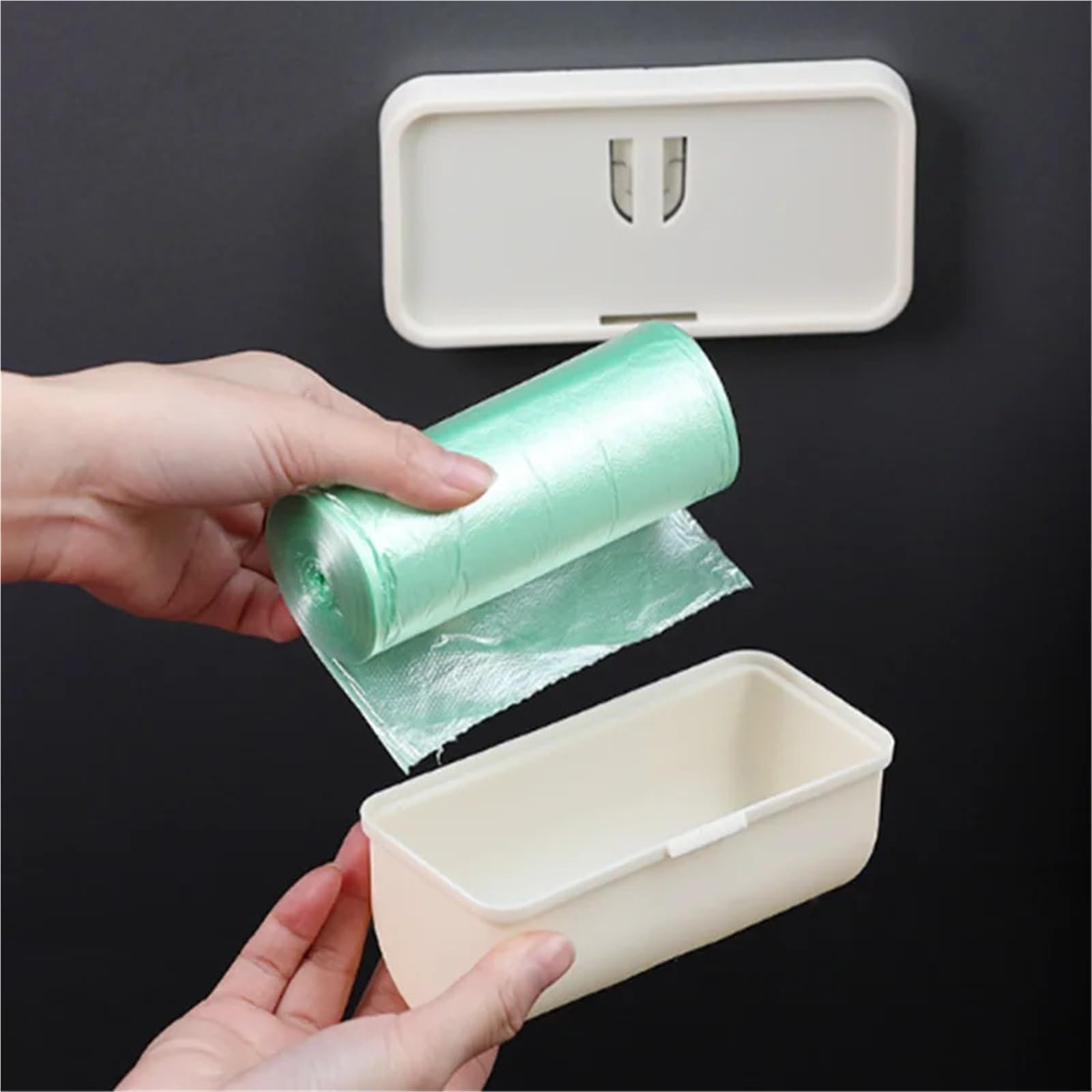 Organizador De Bolsas De Basura Caja de almacenamiento de bolsas de basura, contenedores de almacenamiento, bolsa de plástico for cocina, organizador de bolsas de basura, dispensador de bolsas de basu