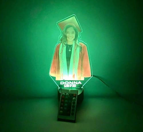 Miniatura 6 de MIRROR MANIA Tu foto personalizada con imagen impresa UV en luz nocturna de alta calidad LED personalizada grabada gratis mesa lámpara con control