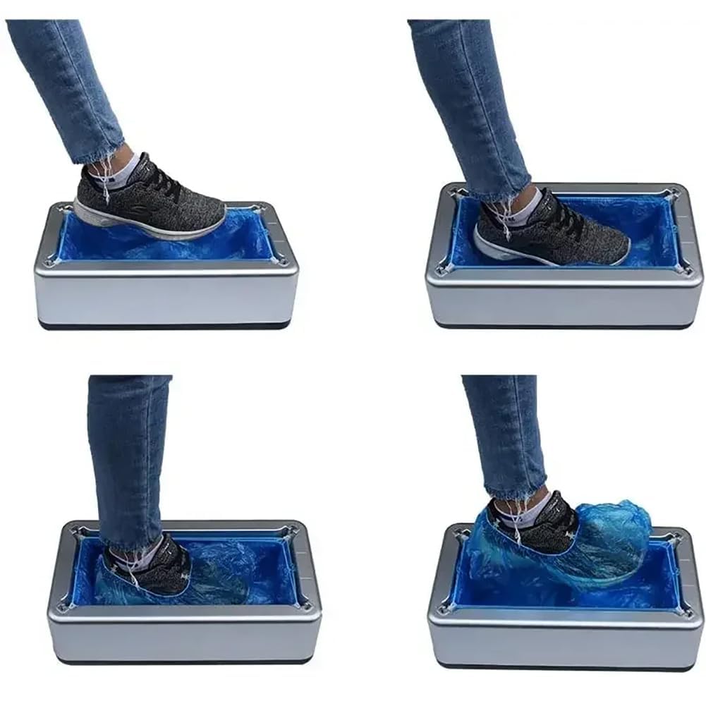 Máquina Automática Para Cubrir Zapatos, Dispensador Automático De Cubiertas Para Zapatos Desechables Con 200 Cubrezapatos De Plástico Desechables, Cubierta Para Zapatos Portátil Para El Hogar gold