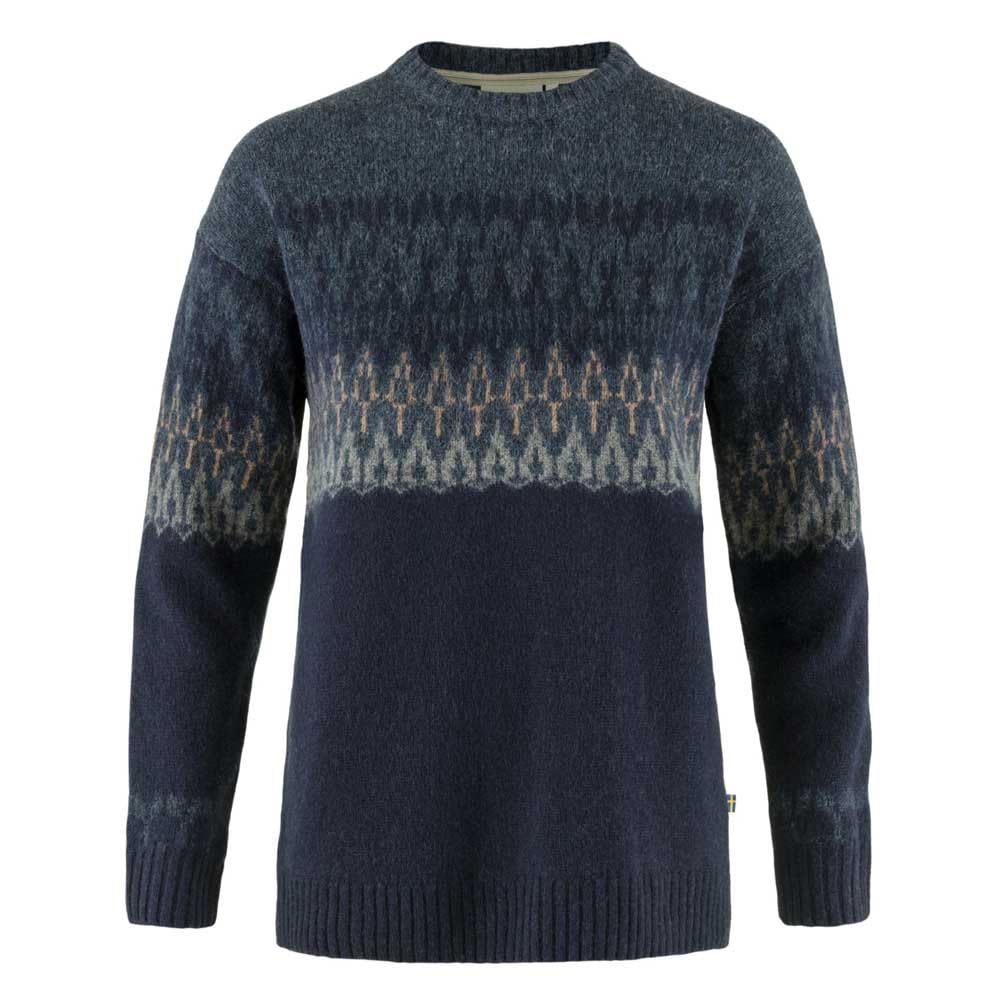 Fjallraven 86992-555-560 Övik Path Knit W/Övik Path Knit W Sweatshirt Women's Dark Navy-Navy Size XL