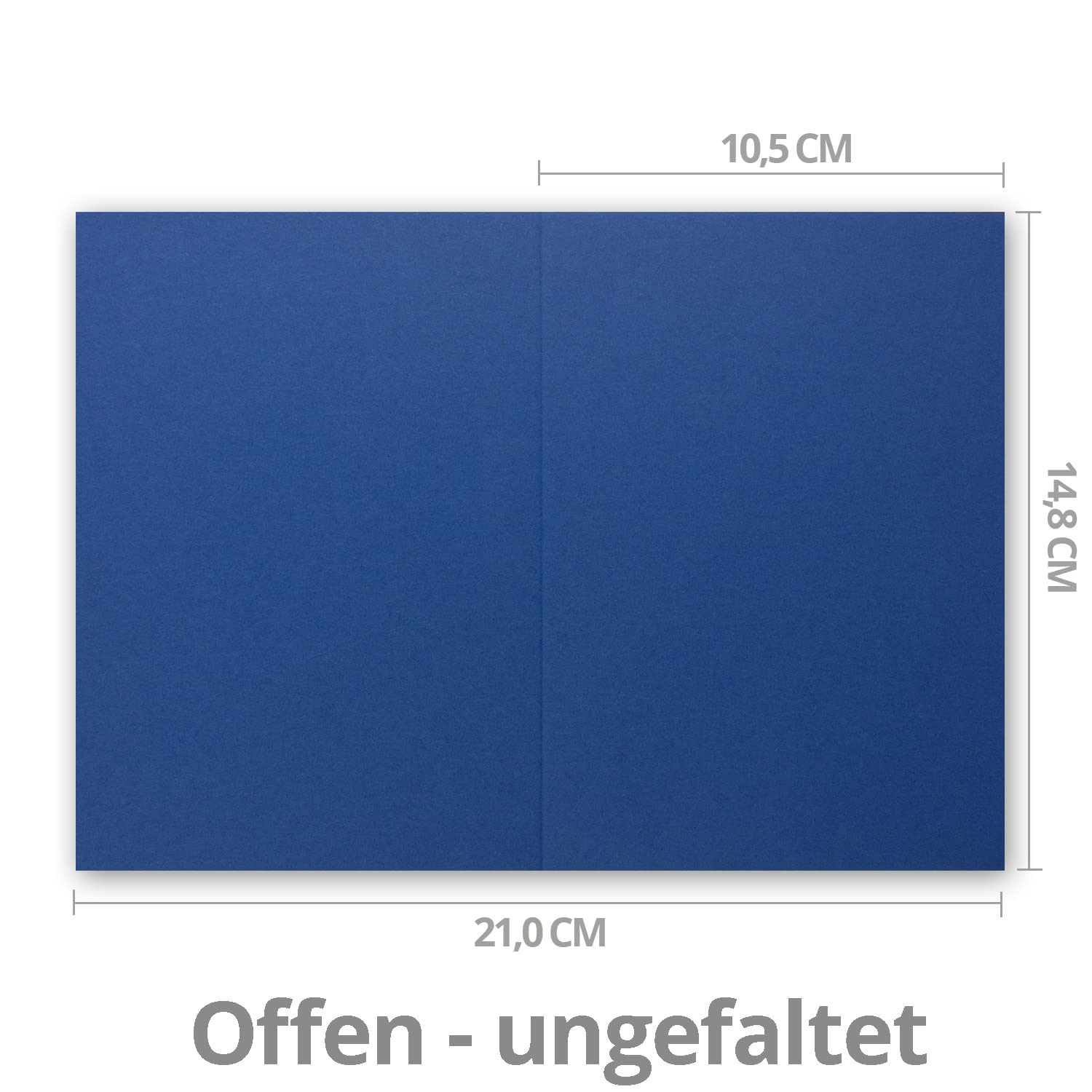 Neuser Colourful Folding Cards, A6, Folded 25 Doppelkarten 17-Nacht-Blau, 17-Night-Blue, 25 double cards - Image 3