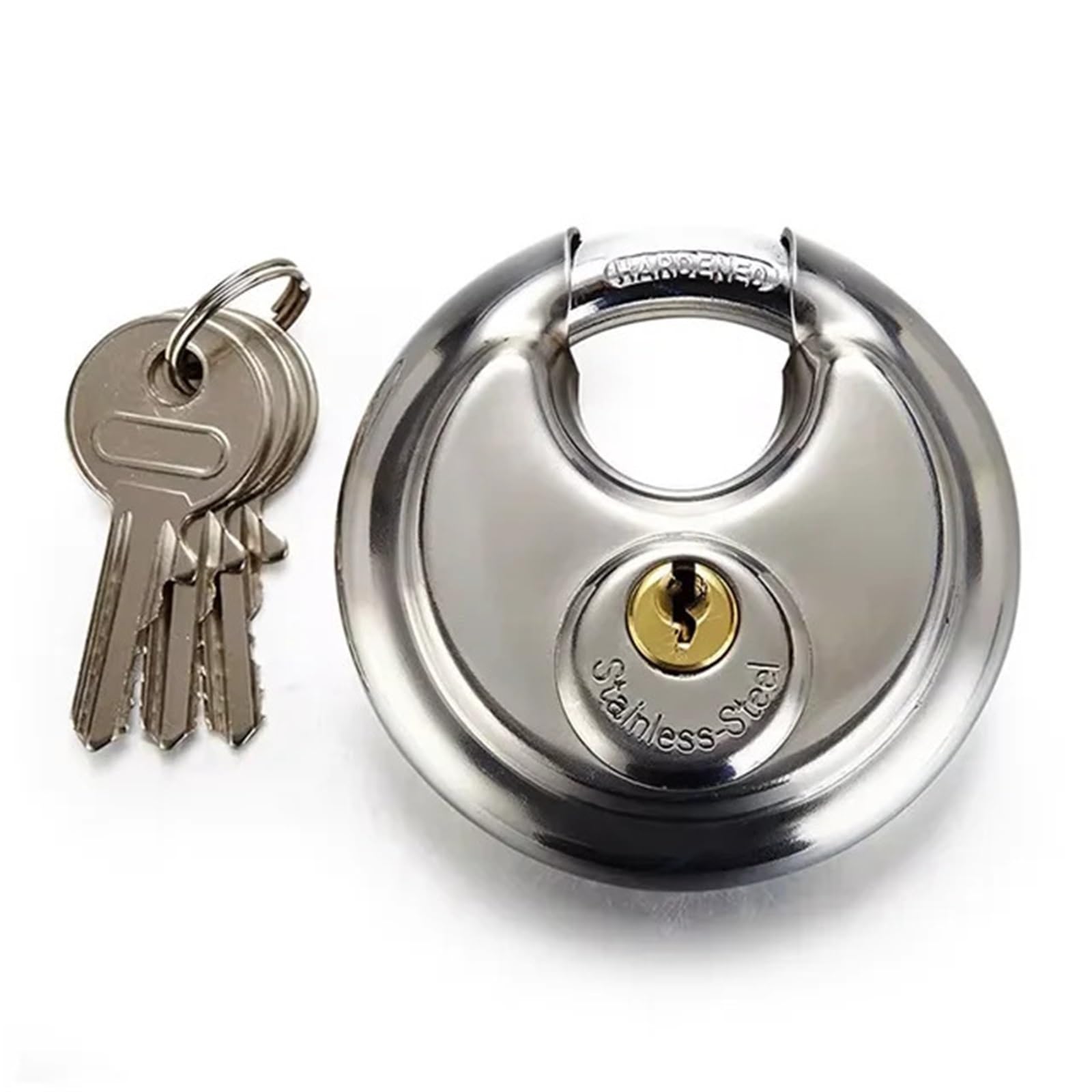 Cadenas rond inox pour sécuriser votre abri de jardin et box de stockage