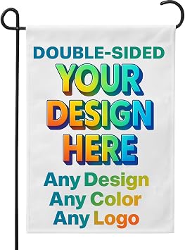 Custom Garden Flag,Personalized Yard Flags with Your Picture & Name - Double Sided Polyester, 12x18 & 28x40 inch for Lawn, Patio, Home Decoration Banner Ideal for Custom Home Decor & Gifts