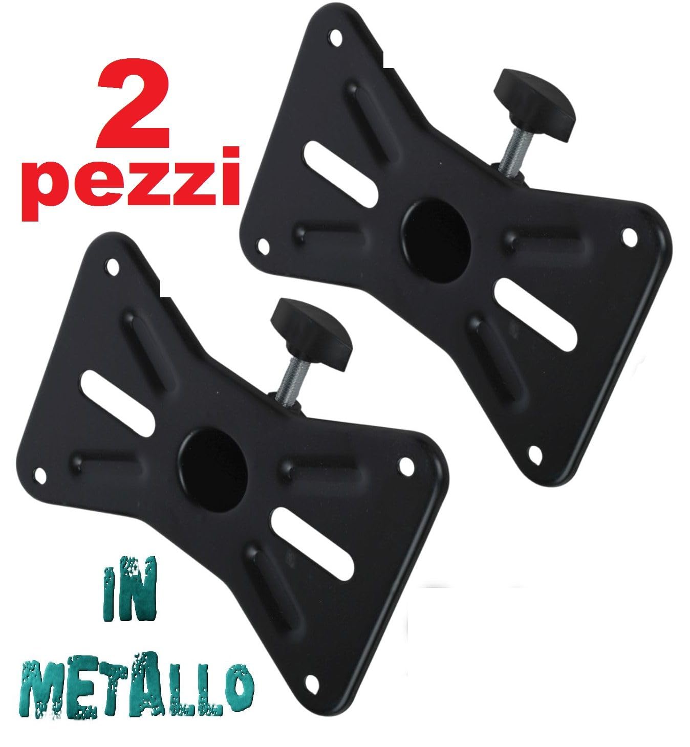 Adattatore Stativi Casse Acustiche Ferro Flangia Basetta Universale Treppiedi 2 Pezzi