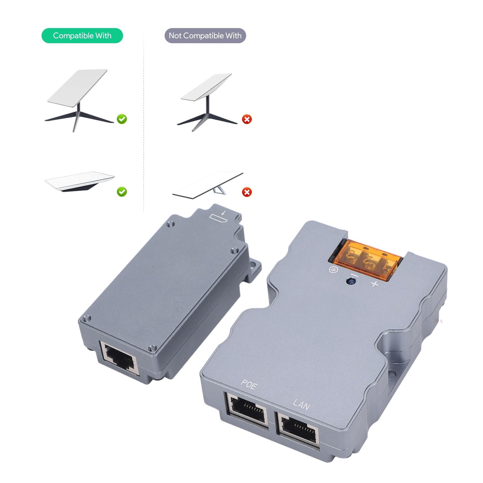 Set Iniettore PoE Gigabit, Kit Adattatore PoE Passivo, Switch di Rete da 320 W, Schermatura Guard ESD e 10/100/1000 Mbps, Ideale per Sistemi Piatti