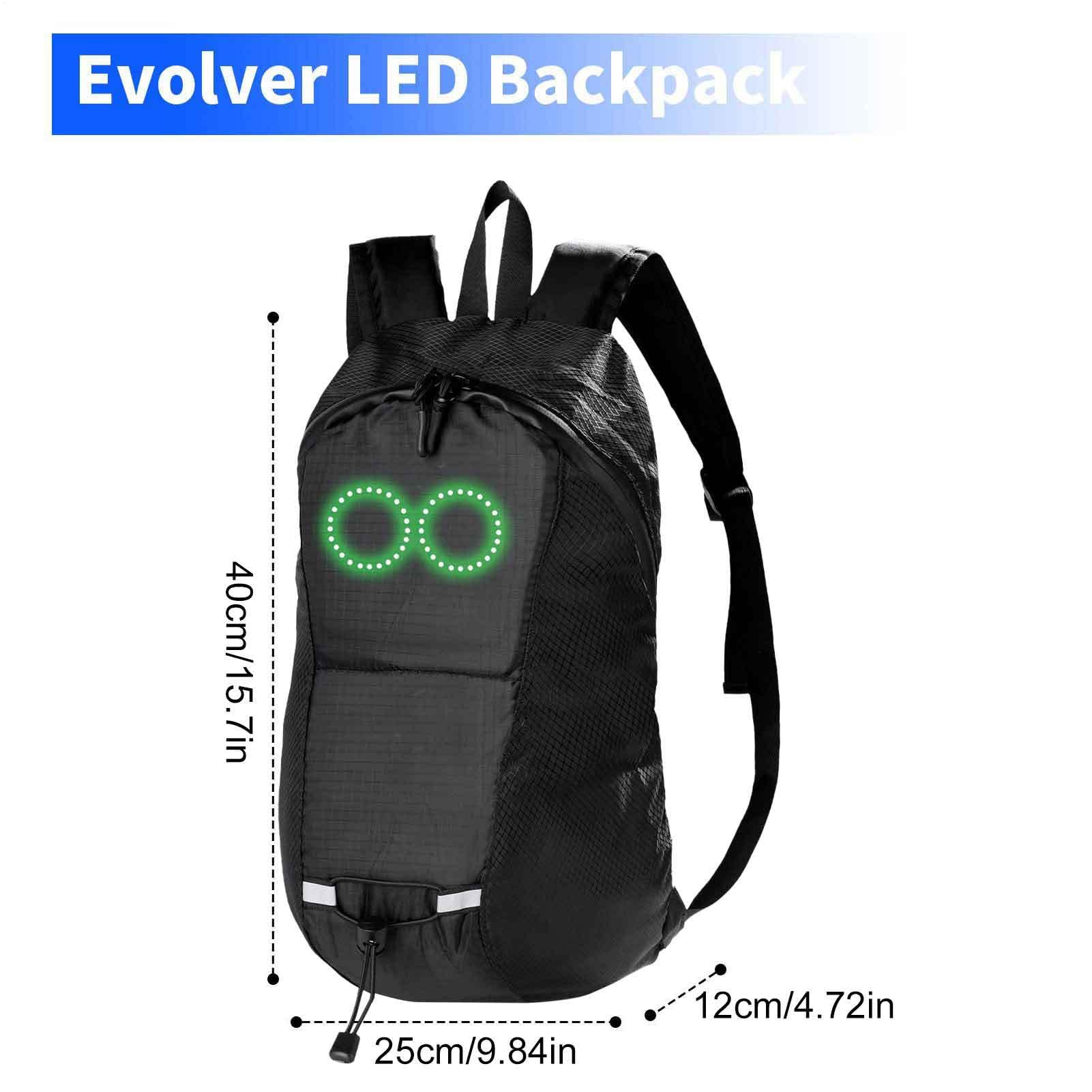 Rucksackbeleuchtung | Rucksack für Laptop, Motiv – Reisetasche, Sicherheit für Fahrrad, Wandern, Camping, Trekking, Reisen im Freien, Schwarz , Se référer au descriptif, Siehe Beschreibung
