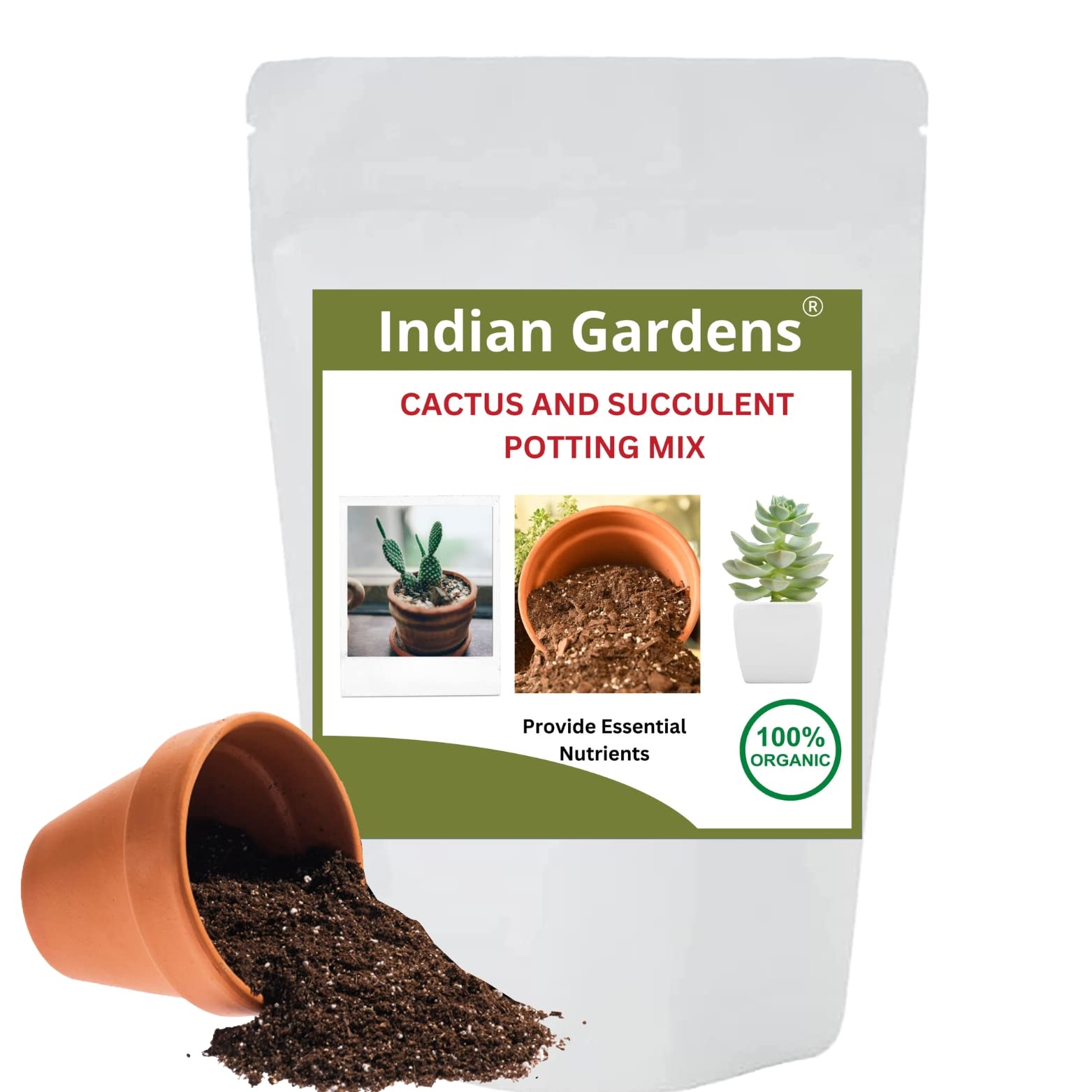 Indian Gardens - Soil Mix and Fertilizer for Plants (1 Kg, Cactus & Succulents Mix) (B0BPXPWG78) Amazon Price History, Amazon Price Tracker