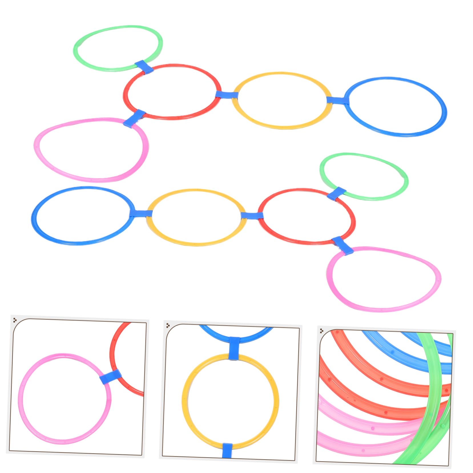 Set di Anelli della 28cm con Connettori per Allenamento di Agilità Bambini, Attività per Interni ed Esterni, Sviluppo Coordinazione, Gioco Sensoriale per Scuola e Giardino