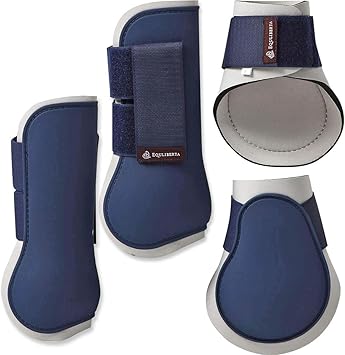Amazon 乗馬 プロテクター Equliberta プロト プロテクター 前後左右4肢セット ブラック 乗馬用品 馬具 Jothes ジョセス 馬着 馬用プロテクター