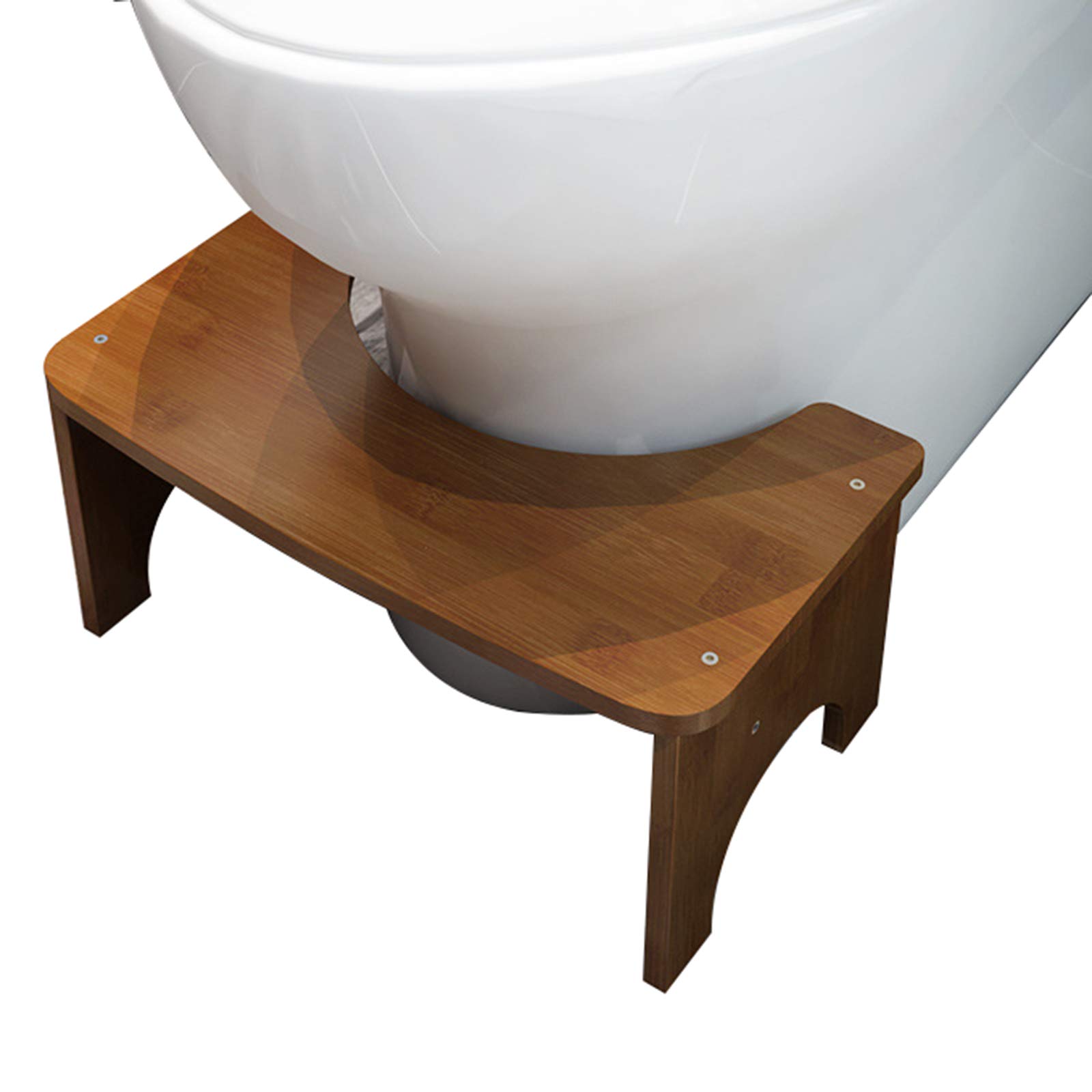 AIZYR Sgabello da Toilette Accovacciato in bambù Antiscivolo, Sgabello con Gradino Vasino per WC in bambù Vasino per Bambini, Adulti E Anziani,A