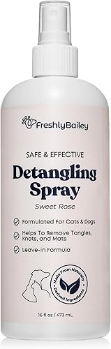 Spray desenredante para perros  Spray desenredante para mascotas para gatos y perros  Desenredante natural y acondicionador sin enjuague para tu disponible en Yaxa Peru