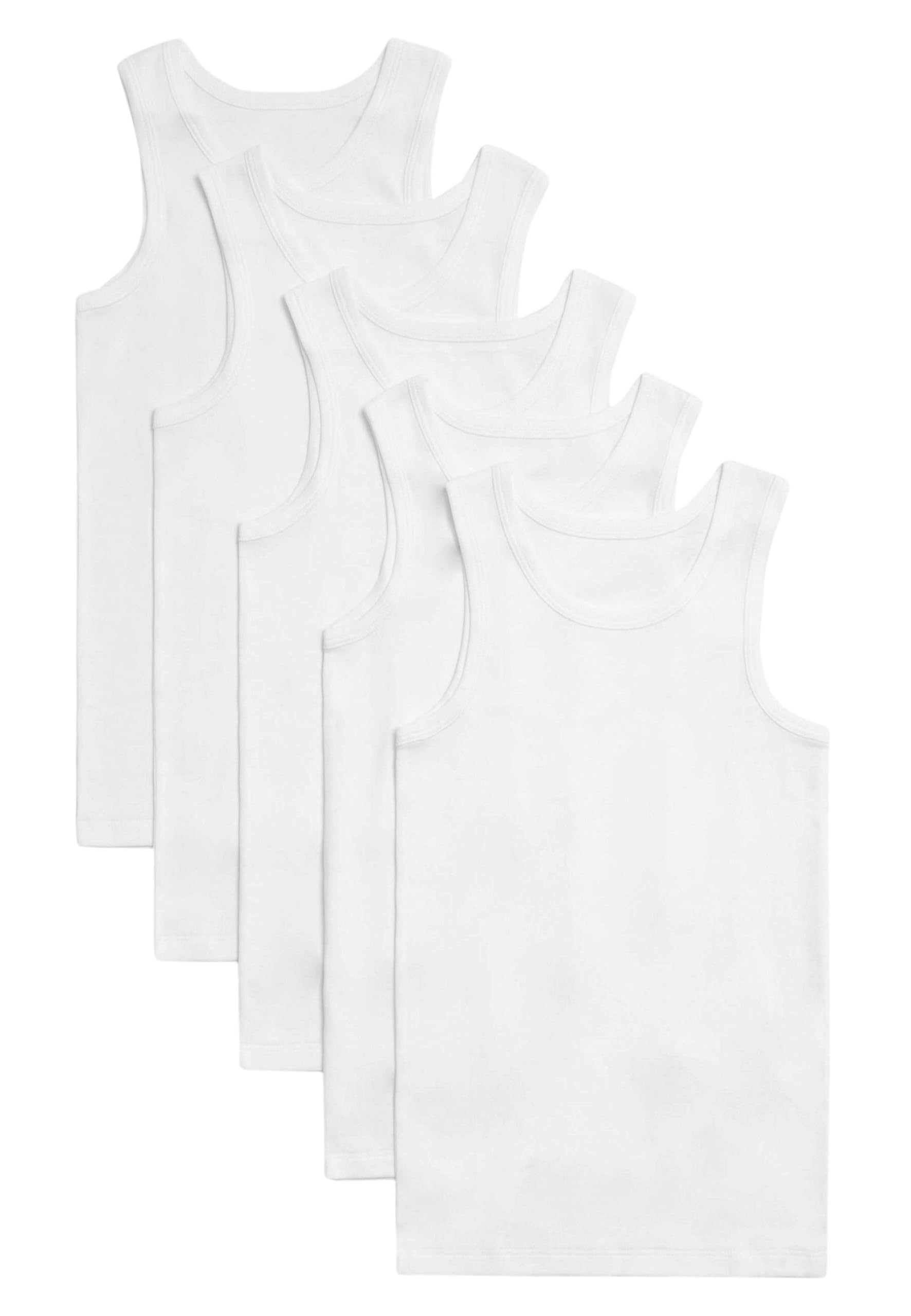 Marks & Spencer 5Er-Pack Unterhemden Aus Reiner Baumwolle (2–14 J.)