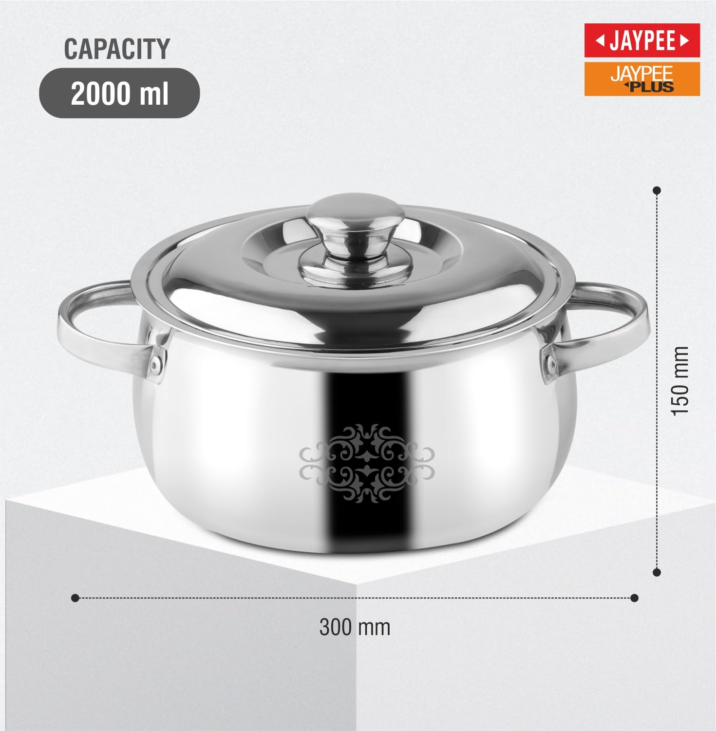 JAYPEE SteelGrip Stainless Steel Casserole 2 Liter PU Insulated with Side Handles Press Fit Lid BPA Free Food Grade Hot Pot for Meal Easy to Store Ideal for Pulao Chapatti Roti Serving Casserole Set 4