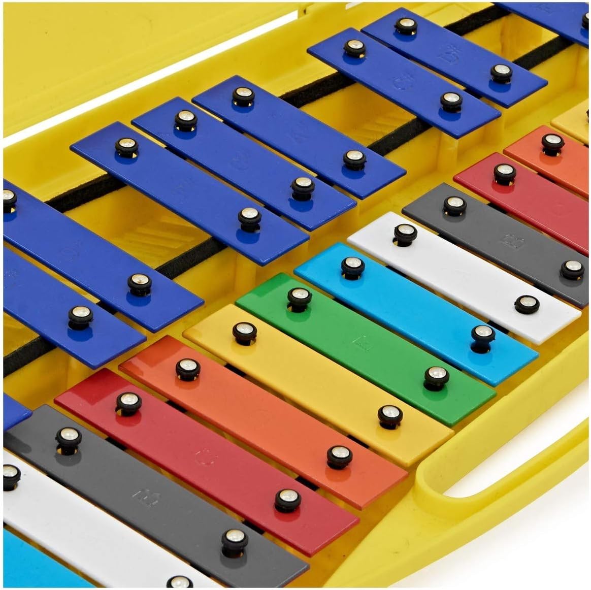 ROCKSTAR - Xilófono Cromático SF25C Glockenspiel Metalofono Carrillón, Instrumento Musical de 25 Teclas Coloridas con Estuche y Mazas
