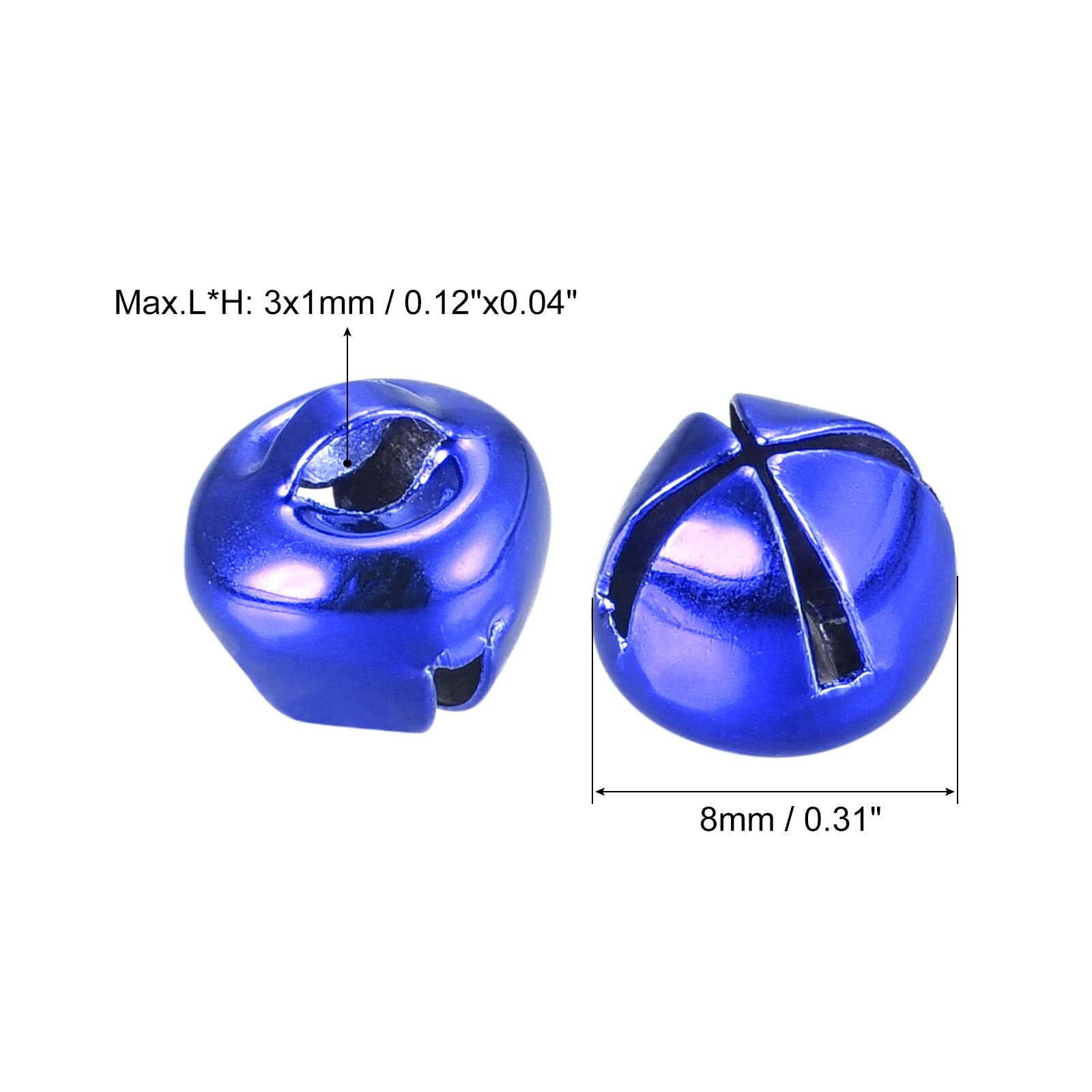 Sourcing Map 24 Jingle Bells Per Fai Da Te – Campanellini Natalizi In Acciaio, 13 Mm, Tono Oro, Con Foro