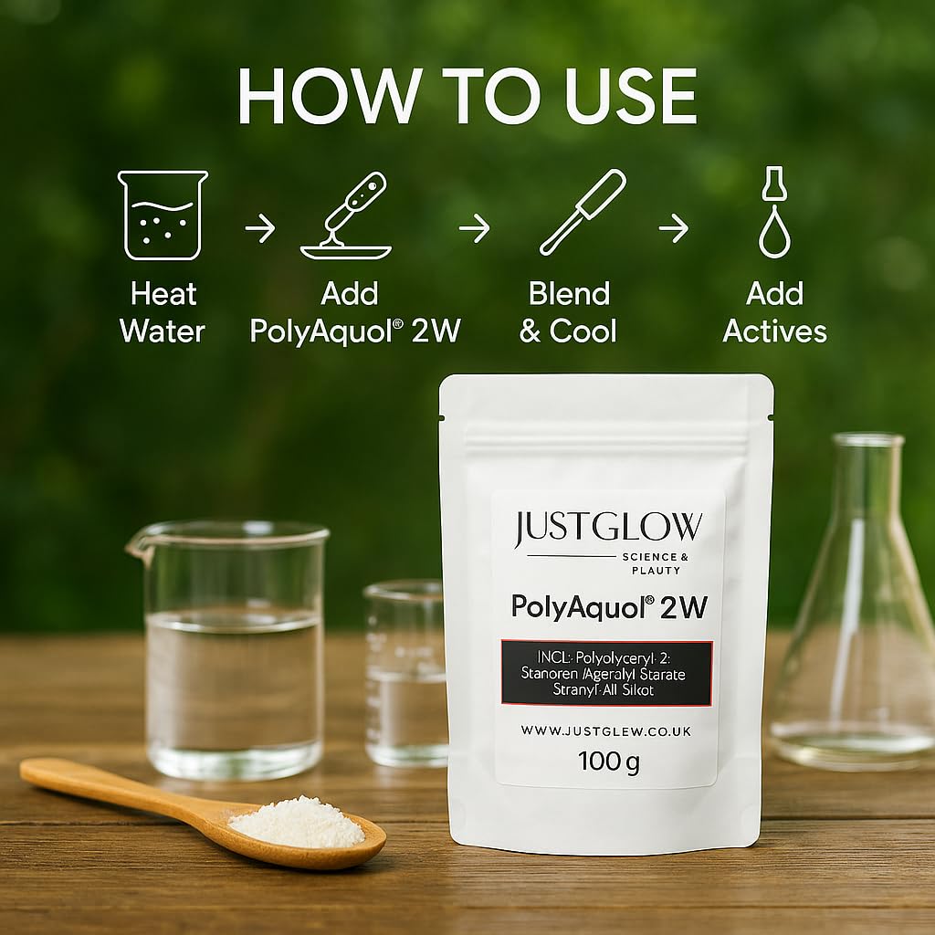 PolyAquol™ 2W - Natural Self-Emulsifier for DIY Skincare Creams & Lotions, White - Image 3