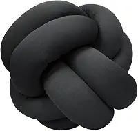 Genérico Almofada de Nó Escandinavo Duplo Para Sofá Quarto Decorativo (Chumbo) 21 cm x 21 cm