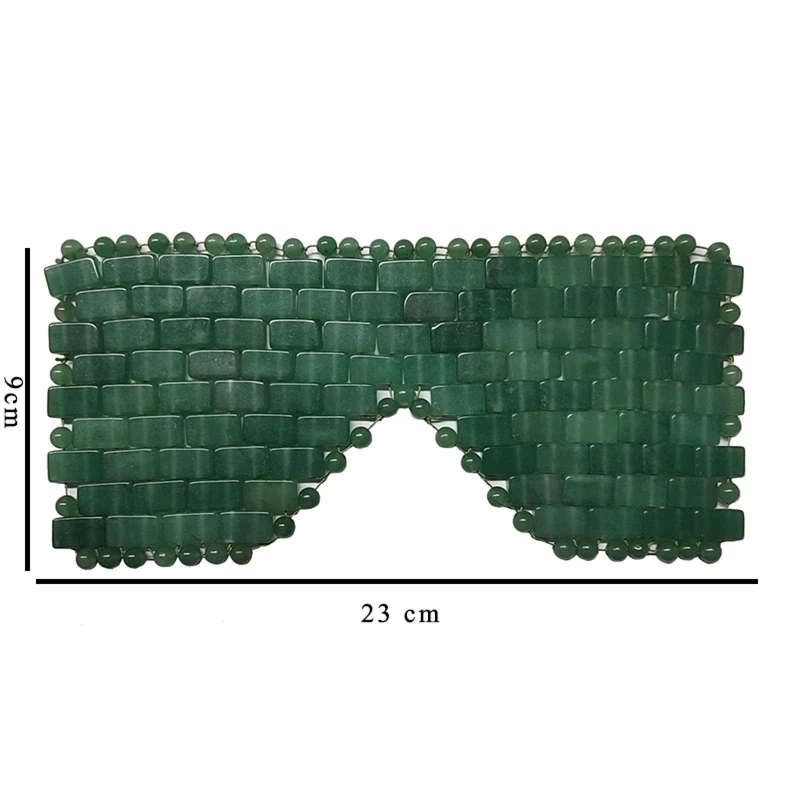 Grünes Urin-Augenmasken-Set, natürliches Jade-Kristall-Augen-Relax-Schlafmaske, Gesichtsroller, Gua-Sha-Massage, Typ 02 Voller Textur