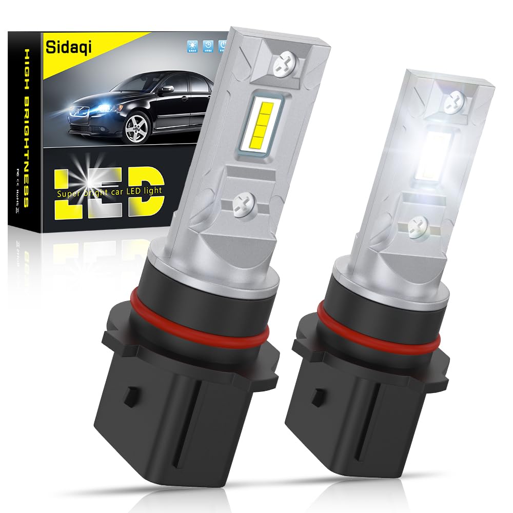 Sidaqi 12278 PSX26W LED Fog Light Bulbs 6000K White Ultra Bright 6000LM 8-SMD 3570Chips PSX26W 12278 LED Fog Lights Daytime Running Lights DRL for Cars Trucks 12V Plug and Play