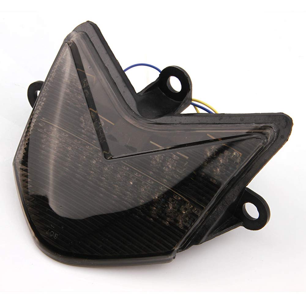 Moto Stop integrato LED Fanale posteriore Freno Indicatore di direzione lampeggiante per Kawasaki ZX10 / ZX10R 2004-2005 (Lente fumo)
