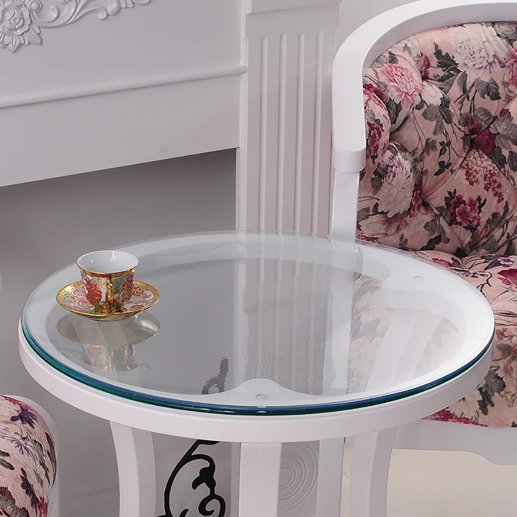 Nappe anti-brûlure en PVC pour protéger une grande table ronde des rayures