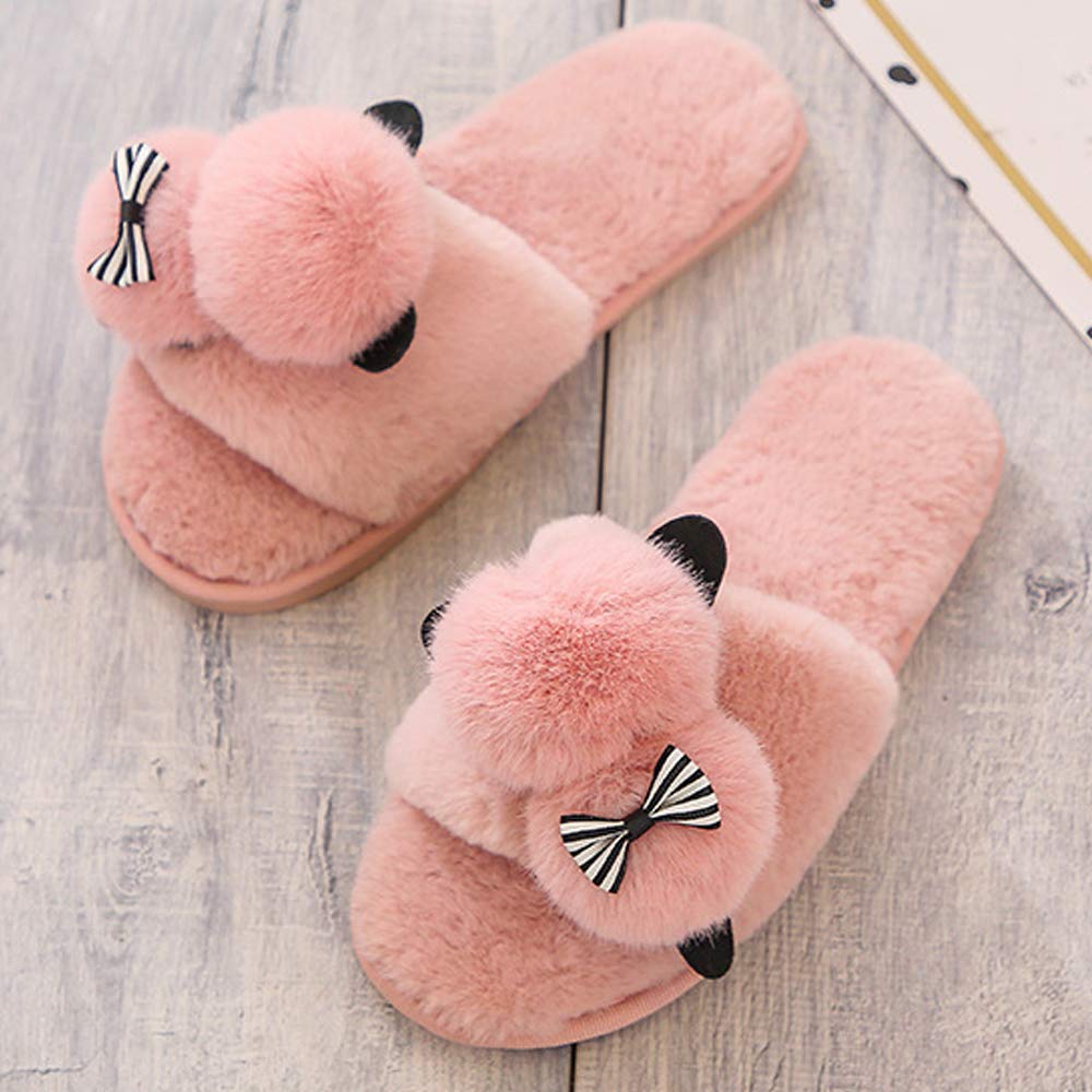Katoenen pantoffels Vrouwen huis slippers dames warm pluche lente herfst thuis katoen schoenen vrouwelijke casual vloer flats flip-flops dames schoenen nieuw (Color : Style4-PP, Shoe Size : 36-37