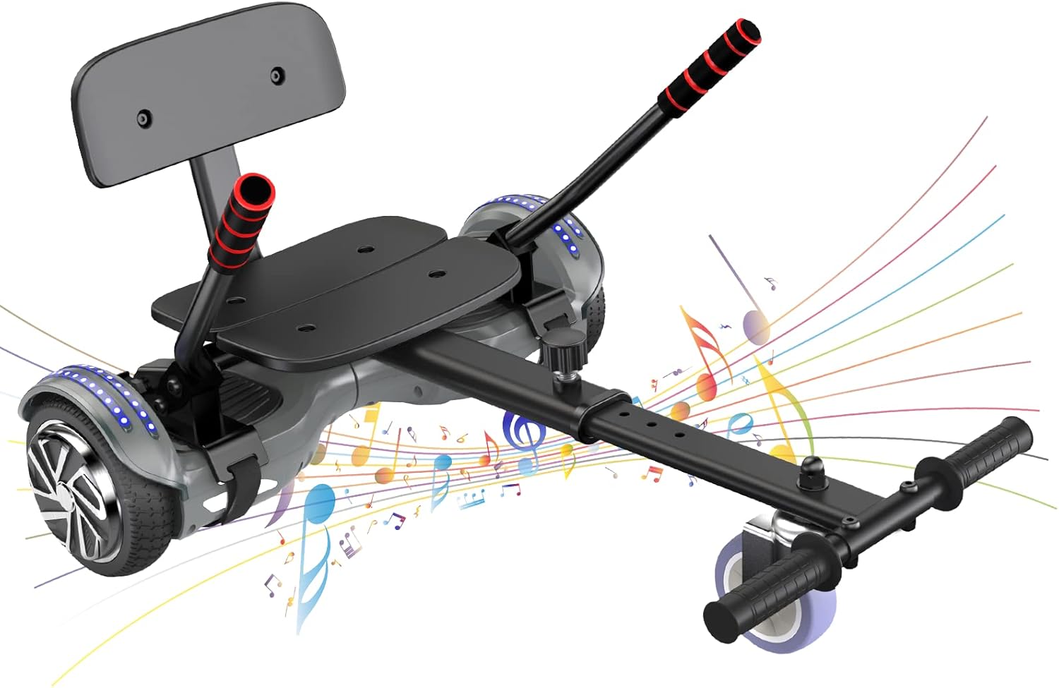 UNISUN Hoverboard with Seat Attachment Combo, 6.5