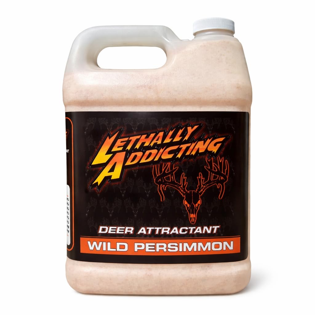 Hirsch Mineral & Lockstoff - 5,4 kg 1 Jahr Vorrat Krug - Trophäe Weißschwanz Lockstoff für Trail-Kameras, Jagdplätze & Minerallecks | USA Made (Persimmon)