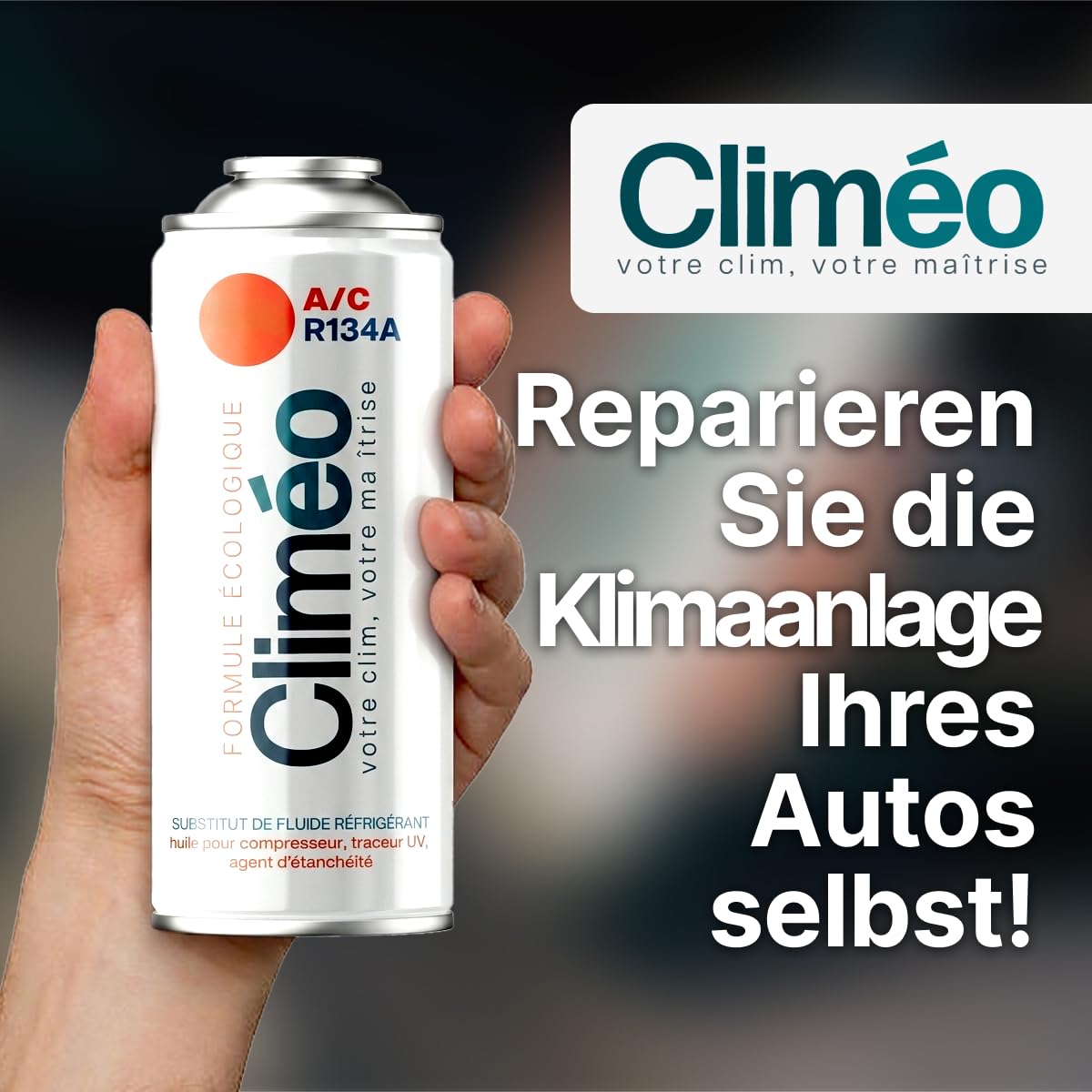 3in1 R1234yf Kältemittel Ersatz Set - Klimaanlage selbst befüllen - Entspricht 625g Kältemittel inkl. Schmieröl & Korrosionsschutz - Für PKW ab Bj. 2017