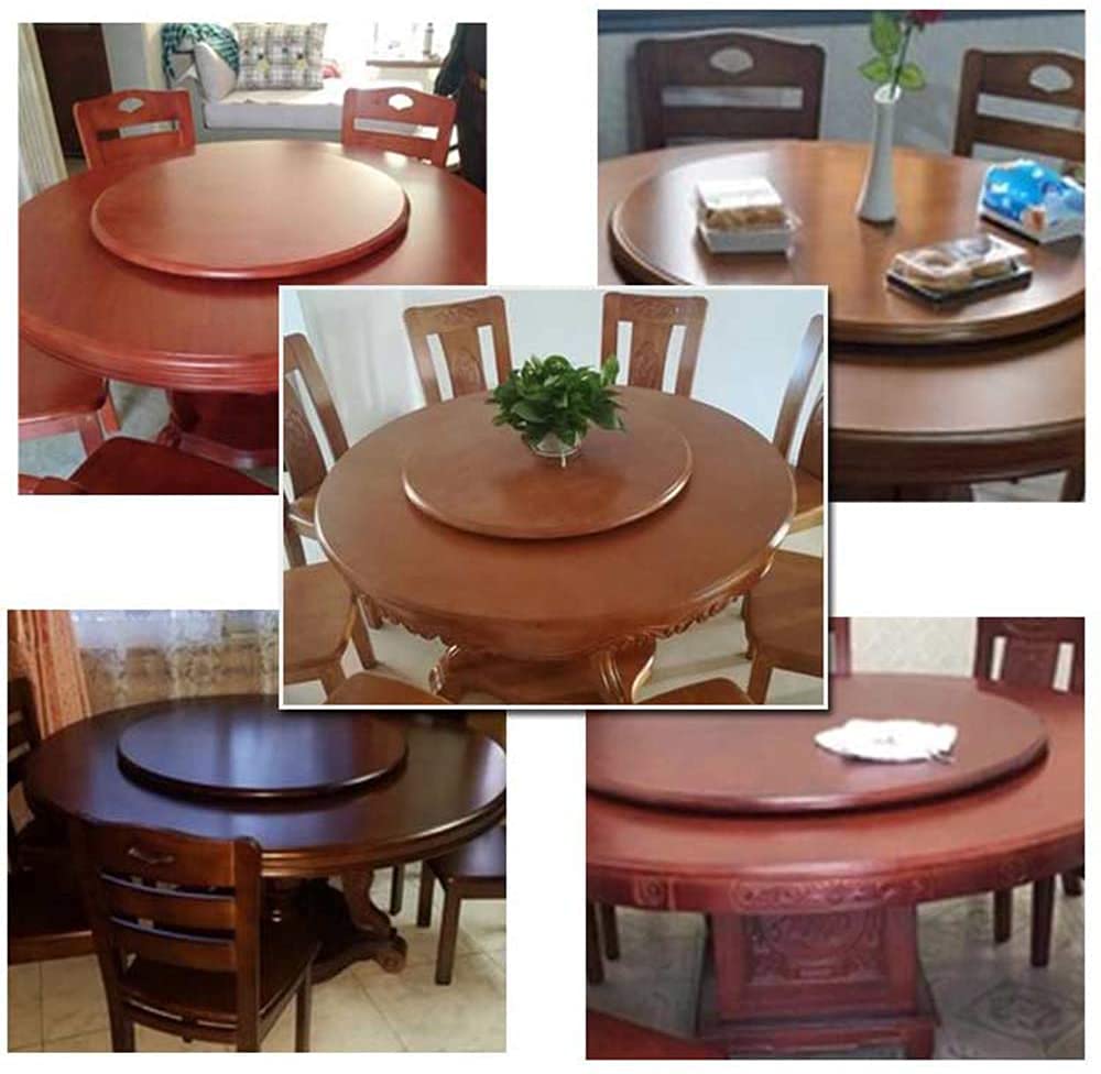 Gran Lazy Susan, Tocadiscos de Madera, para Mesa y Cocina, Bandeja de Servicio con Rodamiento Silencioso, ø 28/31/35/39/47″, 6 Colores