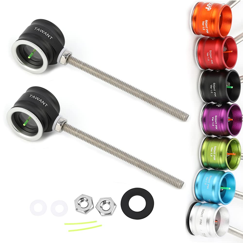 Archery Recurve Bow Sight Head 0.5/0.75/1.0 Optical Fiber Pin Aiming Point Aluminum Sight Suitable for Recurve Bow (Black, Optical Fiber 1.0)