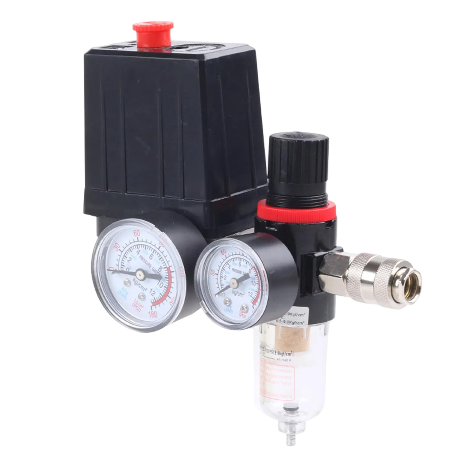 Precision Pressure Regulator with Built-in Pressure Gauge and Water Separator Precision Pressure Gauge Compressor Control Valve for Air Compressors