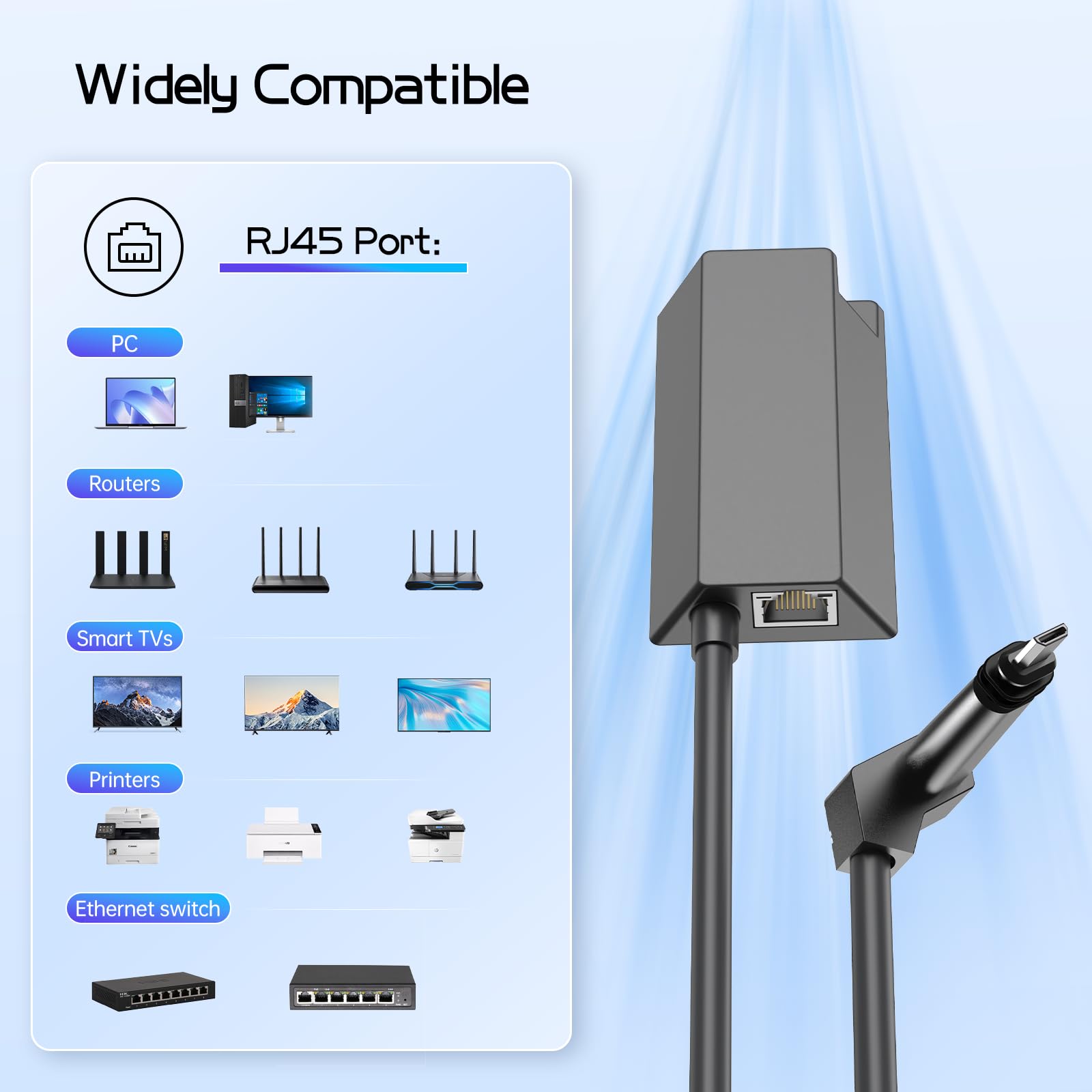 Compatible con adaptador Ethernet Starlink para red externa con cable y router doméstico, compatible con Starlink Gen 2