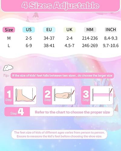 Miniatura 3 de 4 patines en línea de tamaño ajustable para niñas, patines en línea Sportneer Kids de 8 a 12 años, patines iluminadores en línea para niños