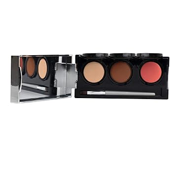 Dermaflage Tattoo Cover Up Makeup Bronze - Bruise Full Coverage Concealer - Full Coverage Waterproof Concealer for Bruise, Scar & Acne - Smudge Proof Body Makeup Palette with 3 Pro SFX Shades +Brush
