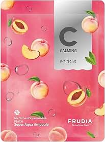 Kit 3 Máscaras Faciais Coreanas Frudia Hidratação profunda, nutrição e Glow Skin com Extrato de Pêssego Skincare Coreano K Beauty para pele cansada e sem brilho