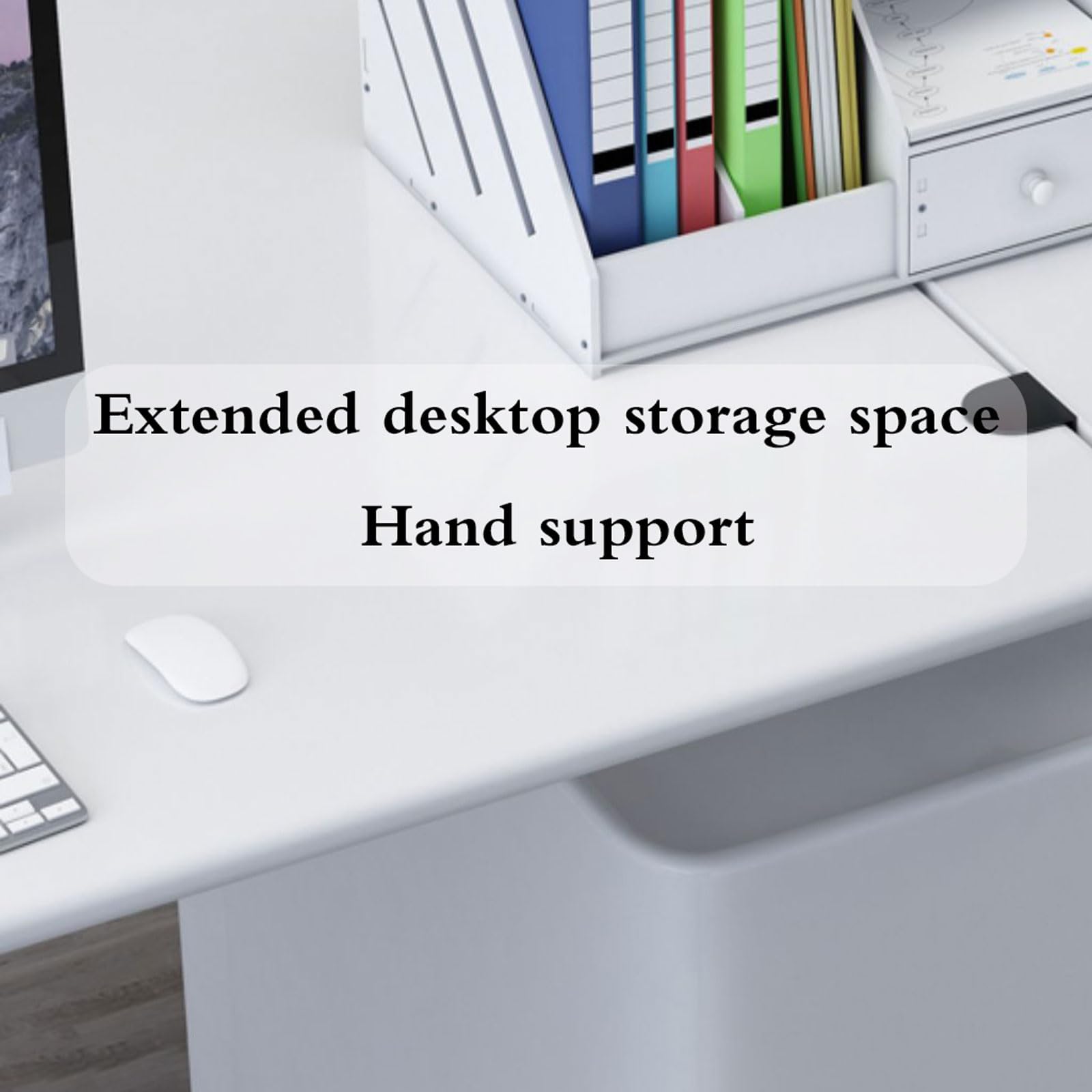 Rallonge De Plateau Clavier Pliable,Rallonge De Bureau Pliable,Table D'Extension De Bureau,Rangement Pliable,Conception De Clips,Convient Aux Tables Chaises Bureaux Usage Domestiq