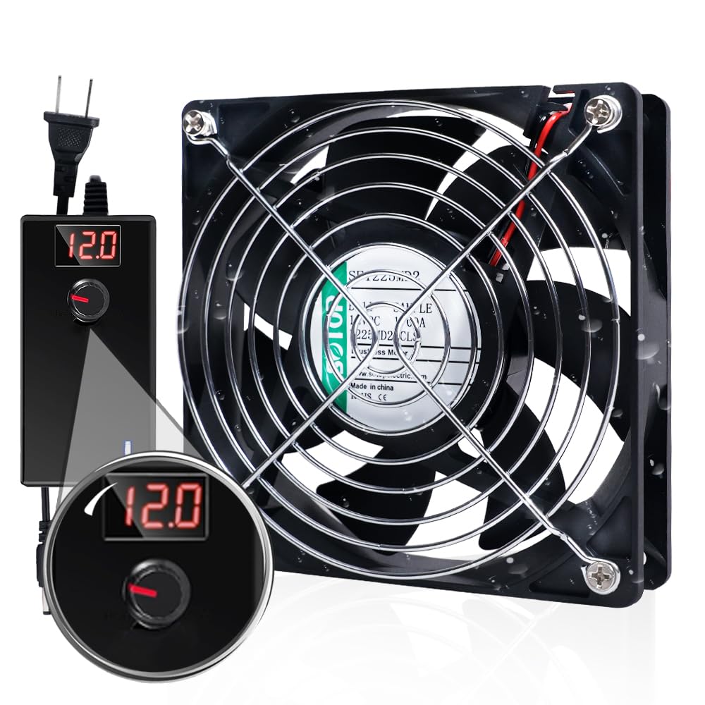 Ventilador IP68 de 12V y 120mm con enchufe CA que soporta humedad y polvo sin detenerse 8